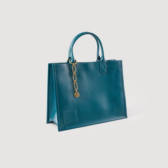 NWT Sandro Kasbah Tote in Teal - Picture 1 of 3